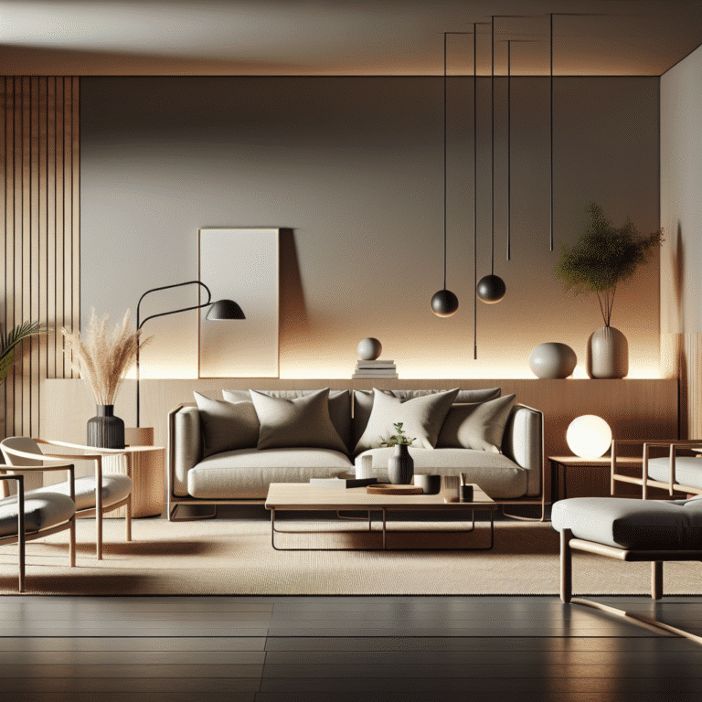 Stylish Minimalist Living Room Furniture Arrangements for Comfort.