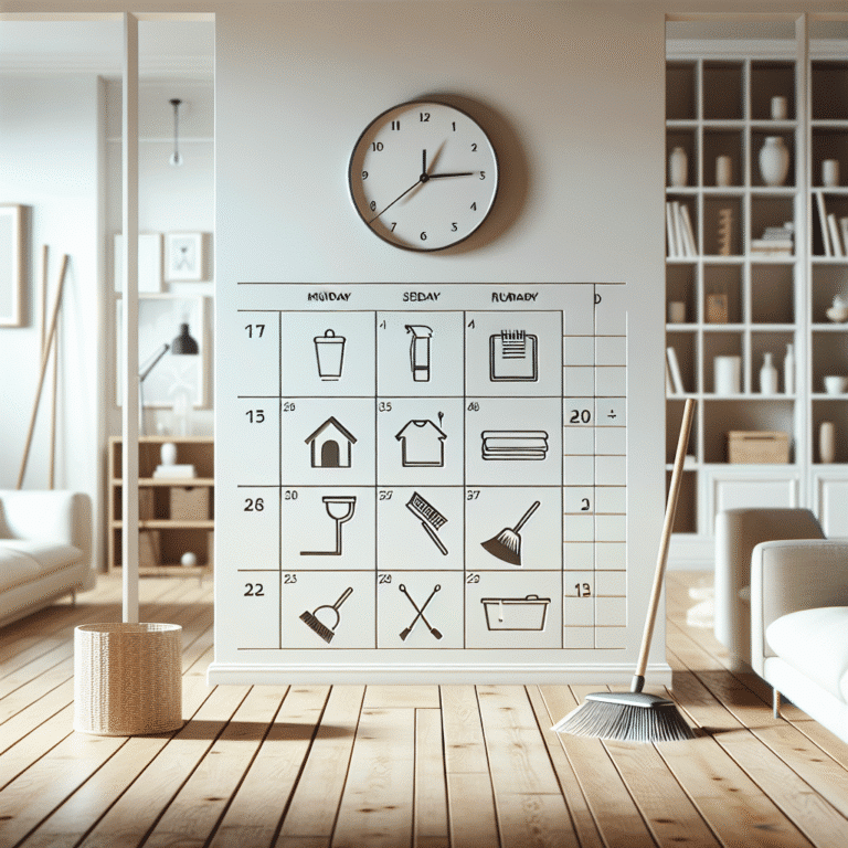 minimalist home cleaning schedule that works