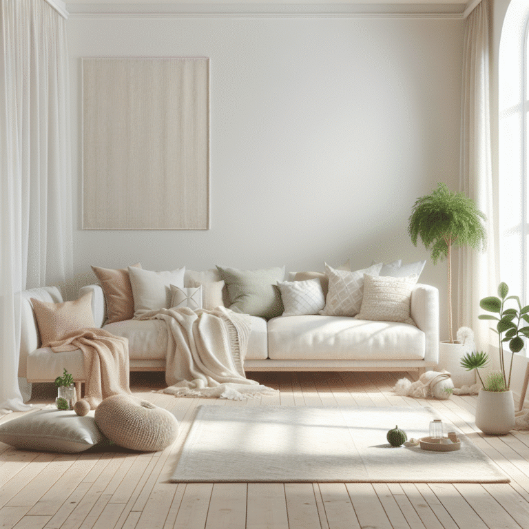 Creating a Harmonious Minimalist Living Room with Rugs and Fabrics