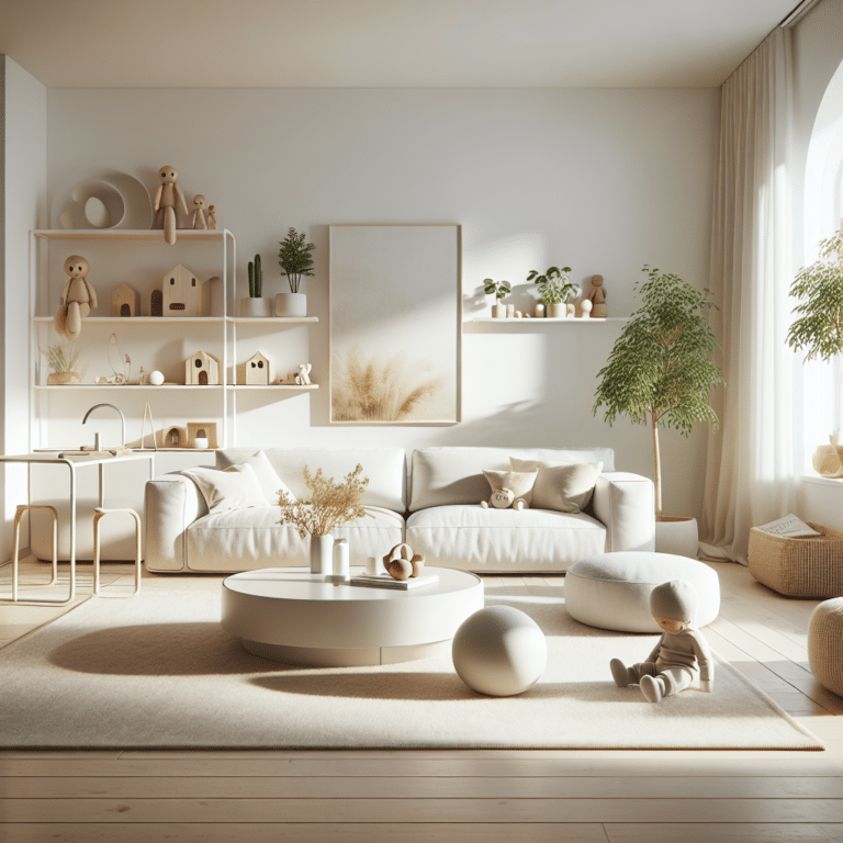 designing a family-friendly minimalist living room
