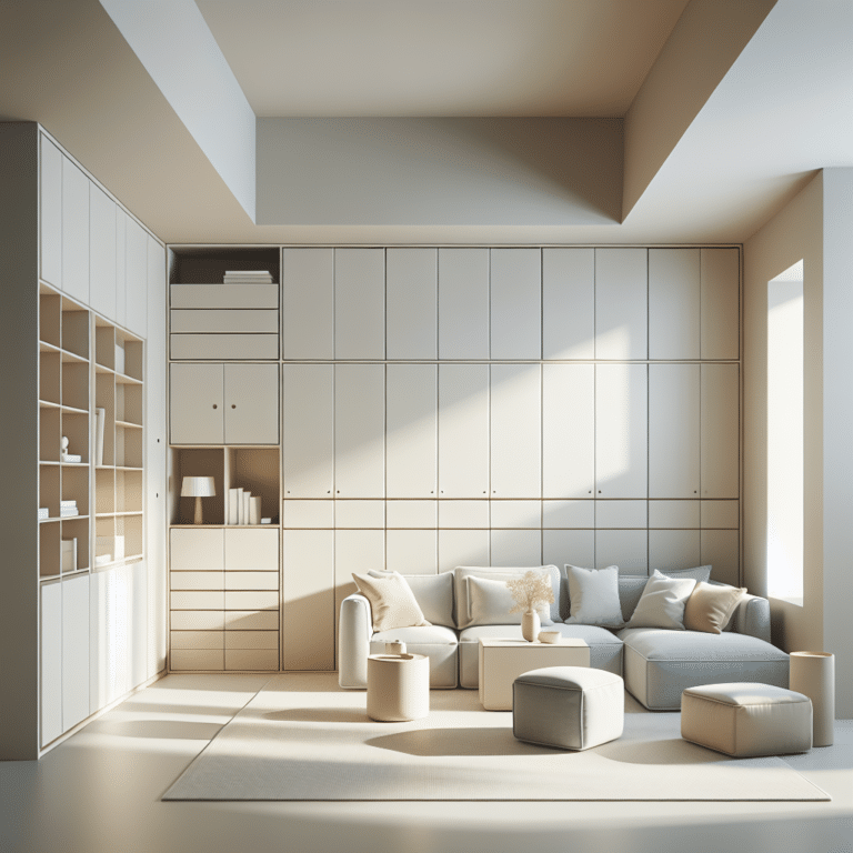 minimalist living room storage solutions for a clean look