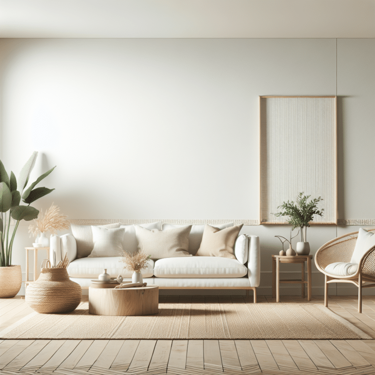 how to incorporate natural elements in a minimalist living room